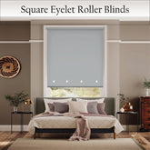Square Eyelet Light Filtering roller blinds – Light Grey