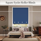 Square Eyelet Light Filtering roller blinds – Navy Blue