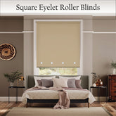 Square Eyelet Light Filtering roller blinds – Cappuccino