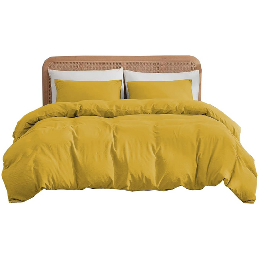 Duvet Cover set - Microfiber plain polyester fabric