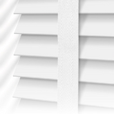 Faux Wood Window Blinds with Tape, 50mm Slats, Easy Fit Home Office Venetian Blinds (45 X 150cm) - White window blinds