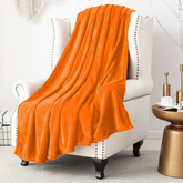 Orange Flannel Fleece Blanket