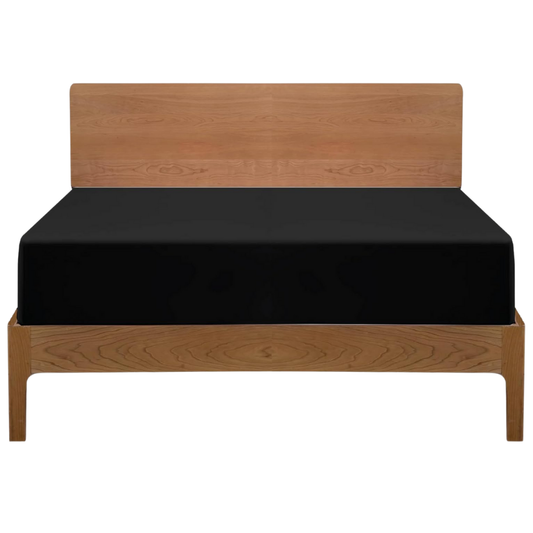 Black Brushed Microfiber fitted sheets 30 cm Deep 100% Polyester