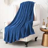 Navy Flannel Fleece Blanket