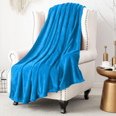 Turquoise Blue Flannel Fleece Blanket