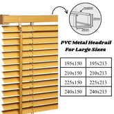 Teak PVC Metal Headrail Venetian blinds 25mm Slats Window Treatment Trimmable Easy Fit Child Safe Home office EV Dekor