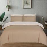 Reversible Duvet Covers - Mink & cream