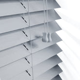 Grey Faux Wood String Venetian Blinds