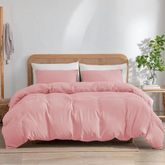 Plain Duvet Cover Set - Blush Pink