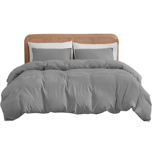 MIcrofiber Plain Duvet Covers - Silver Grey