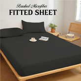Black Brushed Microfiber fitted sheets