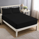microfiber 40cm Extra Deep fitted sheet black