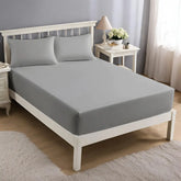 microfiber 25cm Deep fitted sheet Light grey