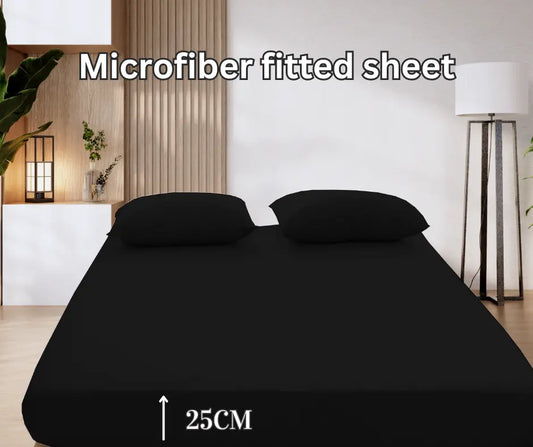 Microfiber fitted sheet