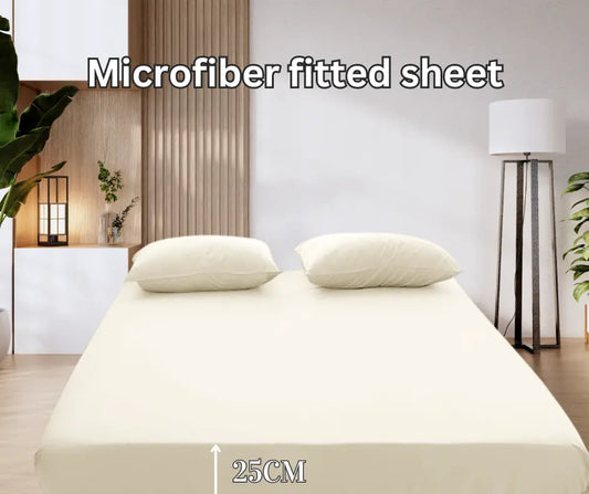 Microfiber fitted sheet