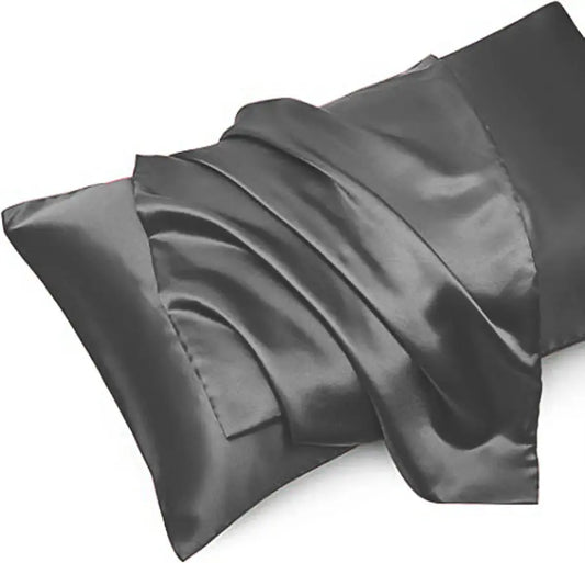 silk pillow case grey