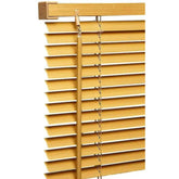 Teak PVC wood effect Venetian blinds 25mm Slats Window Treatment Trimmable Easy Fit Child Safe EV Dekor