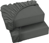 Dark grey microfiber fitted sheets