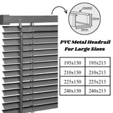 Grey PVC Metal Headrail Venetian blinds 25mm Slats Window Treatment Trimmable Easy Fit Child Safe Home office EV Dekor