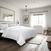 Satin stripe duvet cover