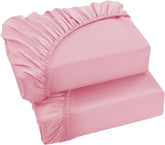 Blush pink microfiber fitted sheets