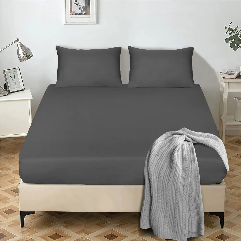 Cotton Fitted Sheet Charcoal