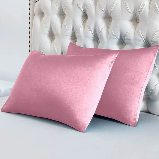 Satin Silk Pillowcases pack of 2| Envelope Closure Bed Pillowcases EV Dekor