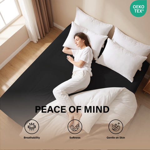 Black Microfiber fitted sheets