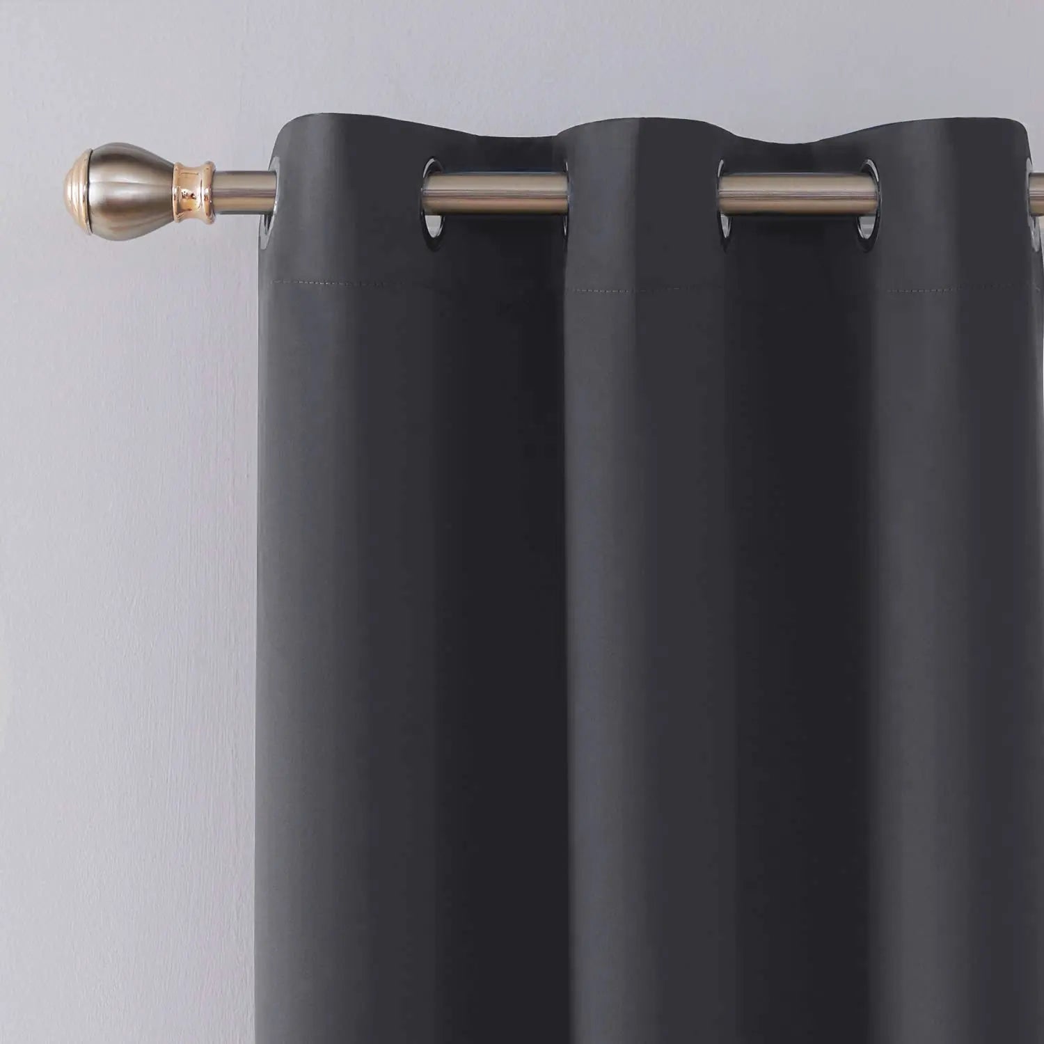 Wholesale Thermal Insulated Blackout Curtains Ring Top Eyelet - Charcoal Grey RoyalHomeFurnishing