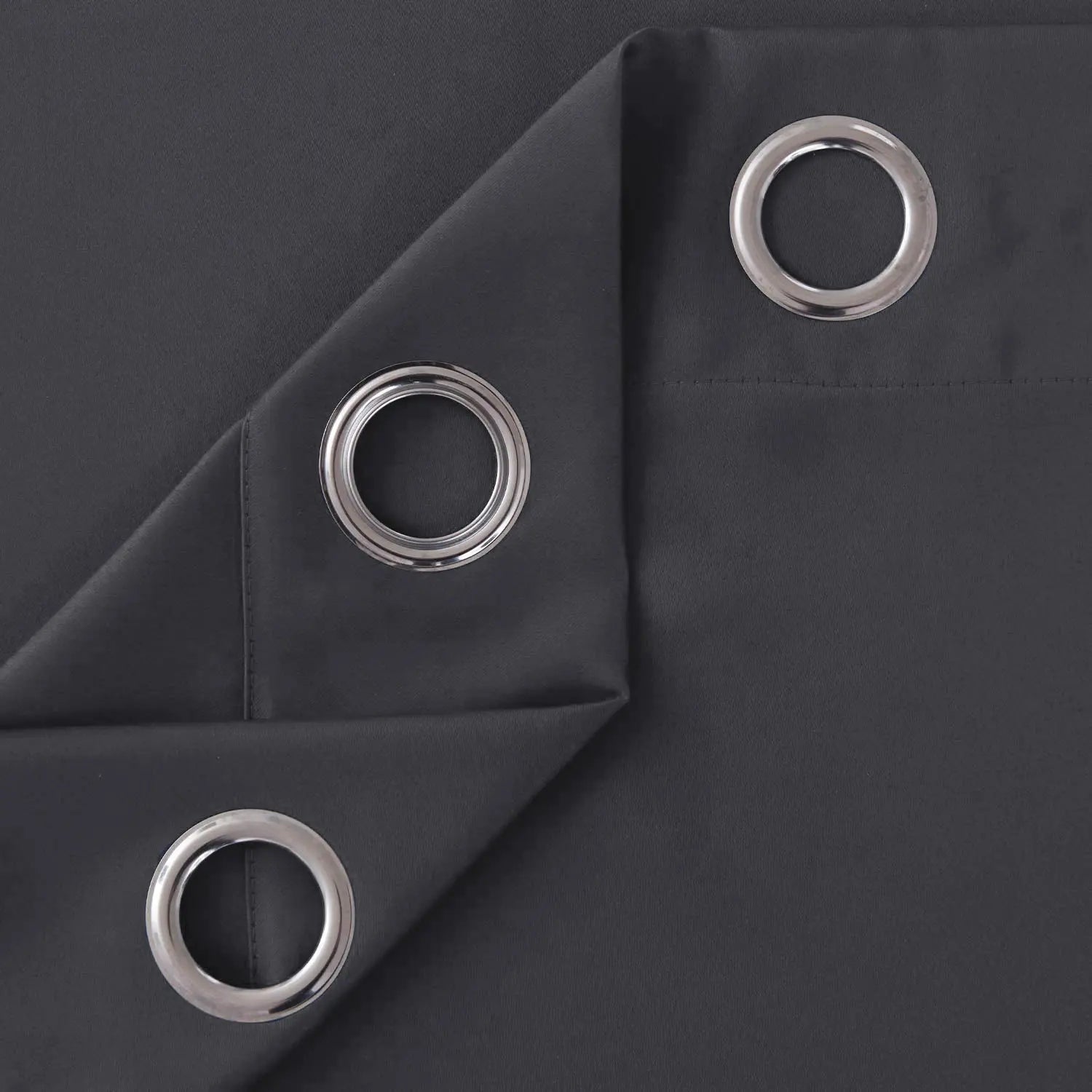 Wholesale Thermal Insulated Blackout Curtains Ring Top Eyelet - Charcoal Grey RoyalHomeFurnishing