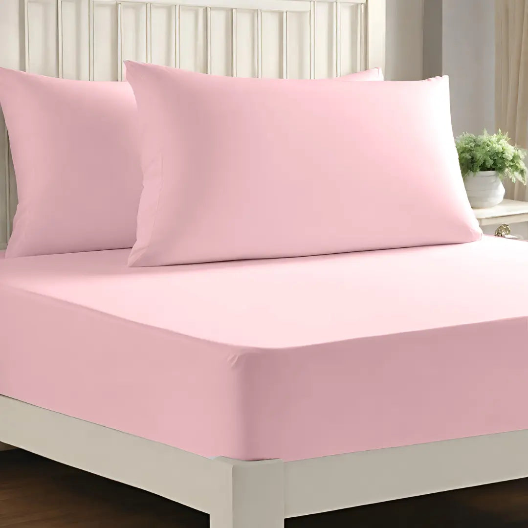 microfiber 30cm extra deep fitted sheet blush pink