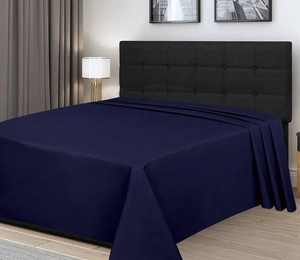 Egyptian cotton flat sheet navy