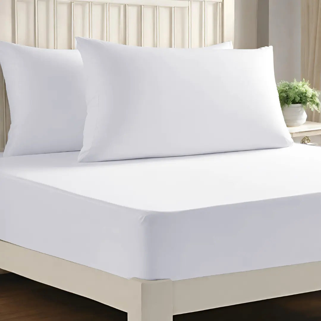 microfiber 25cm deep fitted sheet white