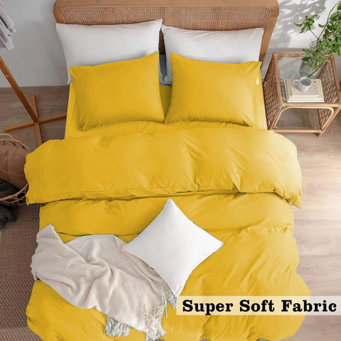 Duvet Cover set - Microfiber plain polyester fabric