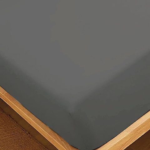 Charcoal  Brushed Microfiber fitted sheets 30 cm Deep 100% Polyester