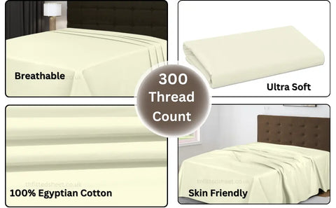 egyptian cotton flat sheets 300 thread count