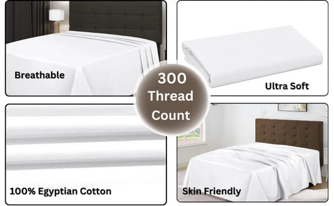 egyptian cotton flat sheets 300 thread count