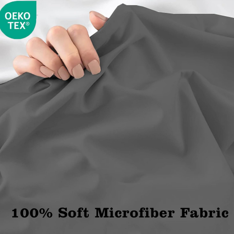 Charcoal  Brushed Microfiber fitted sheets 30 cm Deep 100% Polyester