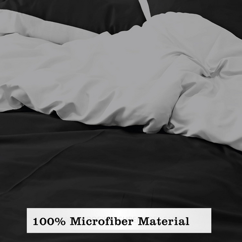 Duvet covers - Grey and Black Reversible bedding set