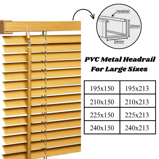 Teak  PVC Metal Headrail Venetian blinds 25mm Slats Window Treatment Trimmable Easy Fit Child Safe Home office EV Dekor