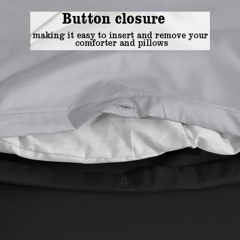 Duvet covers - Grey and Black Reversible bedding set