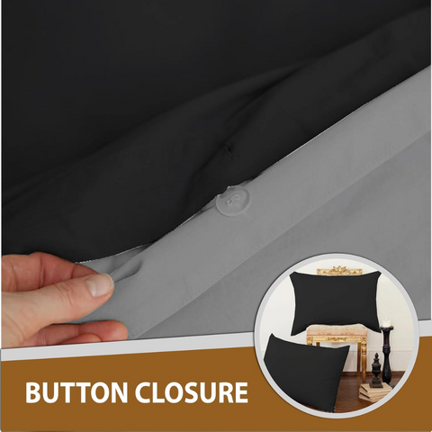 Duvet covers - Grey and Black Reversible bedding set