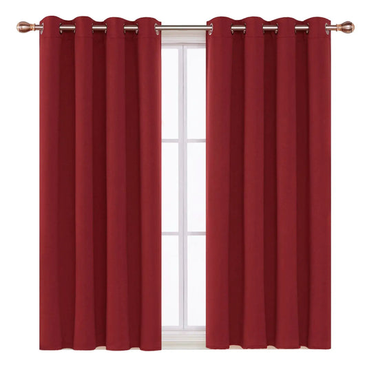 Thermal insulated blackout curtains ring top eyelet ready made