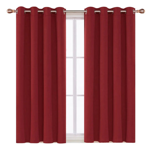 Thermal insulated blackout curtains ring top eyelet ready made