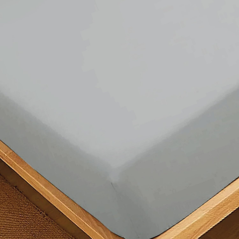 Light Grey Brushed Microfiber fitted sheets 30 cm Deep 100% Polyester
