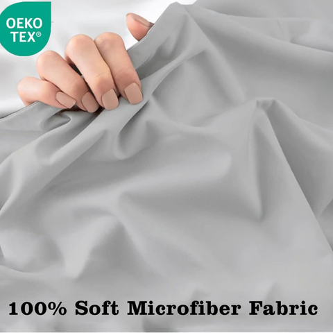 Light Grey Brushed Microfiber fitted sheets 30 cm Deep 100% Polyester