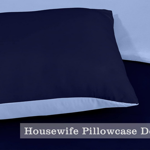 Microfiber Reversible Duvet Cover- Blue& light blue Plain Bedding Sets
