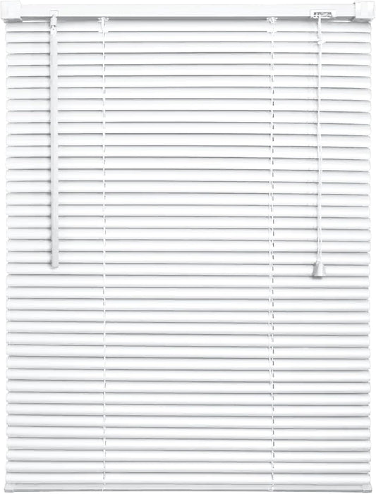 White PVC Venetian Blinds 25mm Slats Window Treatment Trimmable Easy Fit Child Safe Home office