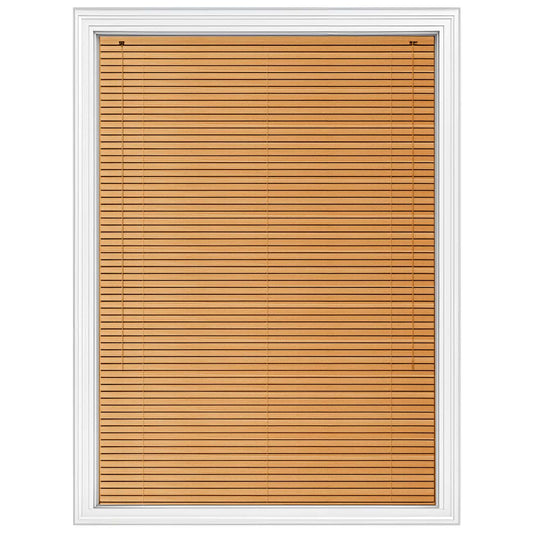 Teak PVC Venetian Blinds 25mm Slats Wood Grain Effect Window Blind RoyalHomeFurnishing