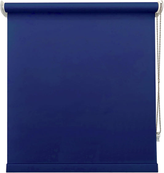 Navy Blue Thermal Blackout roller blinds polyester Trimmable insulated UV protection child safe